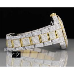 Automatic Watch Studded iced out luxury bust down Two Tone Diamond Moissanite for men and L RTAN