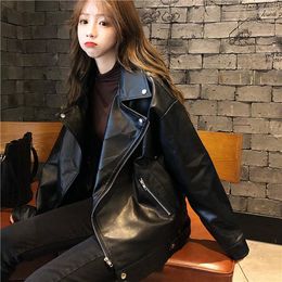 Women's Leather Autumn Winter Fashion Chaquetas Jacket Women Pu Jackets Chaqueta Mujer Biker Cool Girl Fall Clothes For