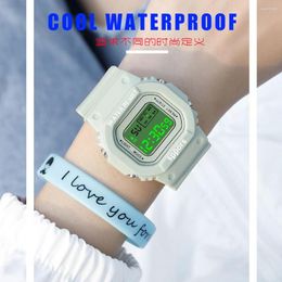 Wristwatches Girl Boy 50atm Sportwatch Top Fashion Diver Watch Date Rubber Clock Lcd Digital Unisex Wristwatch Not Waterproof