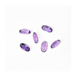 Loose Gemstones 30Pcs/Lot Medium Purple 5X7-9X11Mm Oval Brilliant Facet Cut 100% Authentic Natural Amethyst Crystal High Qua Dhgarden Dhk1G