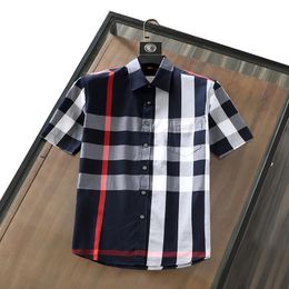 2022 Men's Shirts Luxury Designer Fashion Trend Wear Short Sleeve Business Casual Brand Spring M-3XL2570