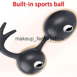 Massage Butt Plug 32cm Long Inflatable Anal Beads Double Inflatable Anal Plugs Dildo Massage Male Deep Expandable Sex Toys for Wom312y