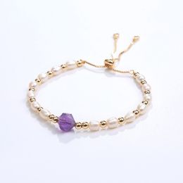 Natural Stone Freshwater Pearl Shell Flower Charm Bracelet Friendship Bracelets fashion Jewellery
