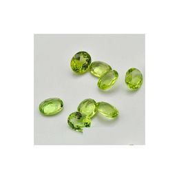 Loose Gemstones Authentic Natural Peridot Oval Facet Cut 6X8-8X10 Semi-Precious Gemstone For Jewelry Setting 10Pcs/Lot Drop D Dhgarden Dhubl