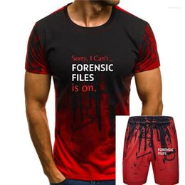 Men's T Shirts Sorry I Can't Forensic Files Is On Tee Science T-Shirt Cotton Cool Tops Tees Hip Hop Mens Top T-Shirts Family