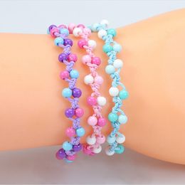 Macaron Color Bead Bracelet Princess Beaded Party Friendship Student Kids Bracelets gift fashion jewelry