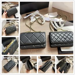 designer bag trendy crossbody bag caviar fortune bag Lambskin zipper mini leather walle on chain shoulder bag luxurys designers bags classic hangbags Purse with box