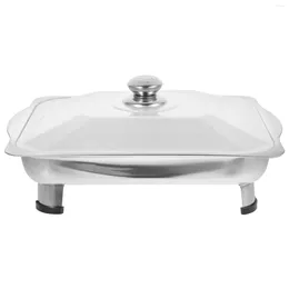 Dinnerware Buffet Plate Stainless-steel Foods Holder Serving Rack Dish Tray Dishes Party Metal