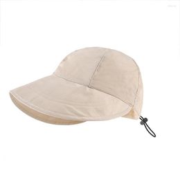 Wide Brim Hats Stylish Sunscreen Hat Foldable Breathable Sun Women Girls Beach Summer Visor