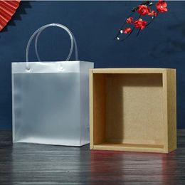 50Pcs Kraft Paper Window Gift Box Bag Portable Plastics Drawer Box Wedding Bridesmaid Candy Boxes Creative Towel Hand Gift Boxes 20.3x9.3x22.5cm