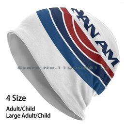 Berets Pan Am Logo With Stripes Beanies Knit Hat Panam Paa American Airways World 40s 50s 60s Vintage Retro