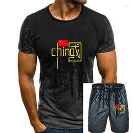 Men's T Shirts China T-shirt Chinese Flag Short Sleeve Summer Pure Cotton Casual Clothes Street Fashion Top