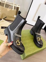 Designer Laureate Women Boots Brand Flamingos Medal Martin Boot Winter Genuine Leather Coarse High Heel Shoes Luxury Desert Chunky Heeled Booties 35-41