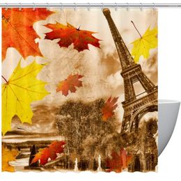 Shower Curtains Paris Tower Curtain Waterproof Bathroom