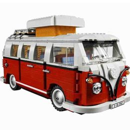 Model Building Kits Compatible Technic Series Camper Van Building Blocks Car Model Bricks Bus 21001 Children Toys Set L230912