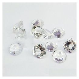 Loose Gemstones High Quality 100Pcs/Lot 100% Authentic Natural White Quartz Crystal 3-6Mm Round Brilliant Facet Cut Semi-Pre Dhgarden Dhsrg