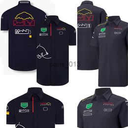 Others Apparel 2023 New F1 Men's Shirt Formula 1 Racing Suit Men Shirts Collar Summer Casual Short Sleeves Lapel Loose Large Size Shirts Tops x0912