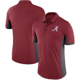 Custom Alabama Crimson Tide t-shirt Customise men college black red jerseys stand collar short sleeves polo t shirt adult size printed letters