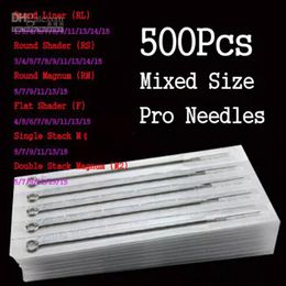 500Pcs Assorted Disposable Sterile s Mixed Size For Tattoo Ink Cups Tip Kits 294z