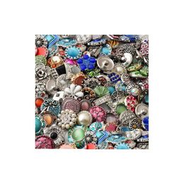 Clasps Hooks Fashion 50Pcs/Lot Mix Many Rhinestone Styles Metal Clasps Charm 18Mm Snap Button Bracelet For Women Diy Jewellery Gifts D Dhtnc