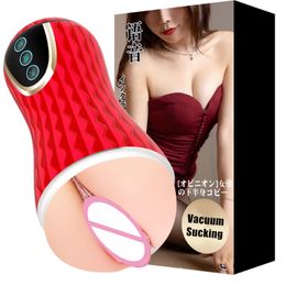 Masturbators Male Masturbator Cup For Men Penis Blowjob Sucking Machine Vagina Soft Tight Pussy manual trainer Aircraft Adult Sex Toys 230911