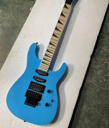 Blue Body Electric Guitar with Black Hardware Maple Fingerboard can be Customised