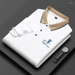 Men's Polos 2023 Light Luxury Autumn Clothing Fashion Embroidered Lapel Long Sleeve Polo Shirt Designer Business Casual Top M-3XL