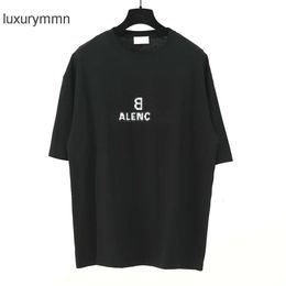 designer T-shirts balencigs Hoodies Men's Sweatshirts B mosaic Paris portrait band short sleeve casual fashion black T-shirt for men and women