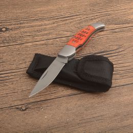 Promotion G5574 Pocket Folding Knife 9Cr13Mov Satin Blade Cow Bone Handle Outdoor Camping Hiking EDC Pocket Folder Knives with Nylon Bag