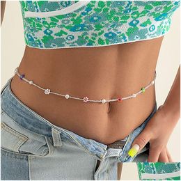 Belly Chains Fashion Bohemian Bead Waist Body Jewellery Summer Y Bikini Beach Chain For Women Creative Beads Drop Delivery Dha1V