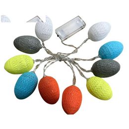 Party Decoration Colorf Led Easter Egg String Lights Battery Powered Cotton Eggs Light Xmas 5 Length Dbc Drop Delivery Home Garden Fes Dhfqt