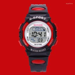 Wristwatches Sport Children Boys Watch Digital Led Electronic Wristwatch Bluetooth Fitness Kids Alarm Gift Not Waterproof