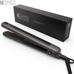 Hair Straighteners KIPOZI Professional Hair Flat Iron 2 In 1 Hair Curler Adjustable Temperature Fast Heating Hair Straightener Straightening Iron 230912