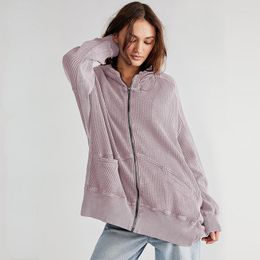 Women's Hoodies 2023 Fashion Cardigan Zipper Sweater Spring And Autumn Casual All-match Temperament Simple Hoodie Jacket