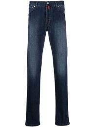 Designer Jeans Men Kiton Dark-wash Straight leg Mid Jeans Spring Autumn Long Pants for Man New Style Softener Denim Trousers