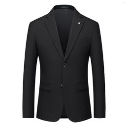 Men's Suits Fashion Gentleman Business Casual Korean Version Handsome Slim-fit Wedding Host Dress Quality Colour Textile Blazer