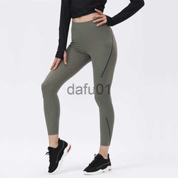 Active Pants Yoga Pants Capris Nude Skin Friendly Fashion Sports Tights Running Fitness Gym Clothes Women Leggings High Waist Trouses x0912