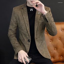 Men's Suits High-quality Fashion Korean Version Of The Trend Slim Spring Single Western Casual Small Suit Coat Clothes
