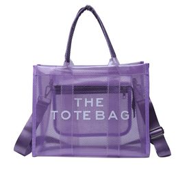 Fashion Transparent Pvc Tote Bag for Women Designer Lady Handbags Luxury Jelly Shoulder Crossbody Bags Casual Summer Beach Purse320f
