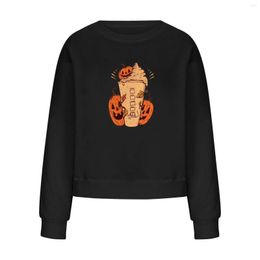 Women's Sweaters Halloween Portable Pumpkin Printing Fashion Sweater Large Size Holiday Tops For Women Blouses S