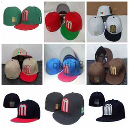 Ball Caps Fashion Mexico M letter Baseball caps summer style Gorra bone Men Brand women Unisex hiphop Full Closed Fitted Hats x0912