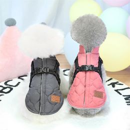 Small Dogs Harness Vest Clothes Puppy Clothing Winter Dog Jacket Coat Warm Pet Clothes For Shih Tzu Poodle Chihuahua Pug Teddy 201237E