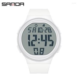 Wristwatches SANDA Military Sport Watch For Men Luxury Fashion Date Alarm Clock LED Electronic Male Waterproof Digital Wristwatch