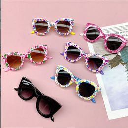 Children Fashion Vintage Leopard Double Color UV400 Sunglasses Girl Outdoor Sun Protection Sunglasses Kid Eye Protection Glasses