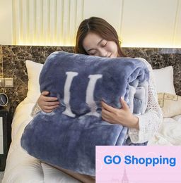 Fashion Blanket Double-Layer Blanket Bed Sheet Coral Fleece Warm Single Student Dormitory Raschel Cover Blanket