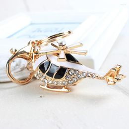 Keychains Mini Plane Helicopter Charm Pendant Lovely Crystal Purse Bag Car Keyring Key Chain Jewellery Friend Gift