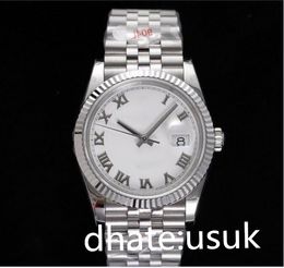 7 Styles Unisex Automatic Watches White Diamond Dial Silver Datejust 36mm/41mm Wimbledon Roman White Blue Jubilee Fluted Dial Womens Mens Wristwatches