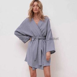 Women's Sleep Lounge Women's Swimwear Beach Dress Women 2023 Korean Style Summer Outfit For Cover Up Robe Pyjamas Ladies Wear Bathrobe Morning Occupy HomeL230913