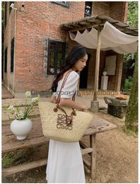 Shoulder Bags New Beach Basket Summer Bag Straw Bag Fashion Beach Bags Tote Bags Shoulder Bags Large Woven Bag Hand-made Handbags Drafting Bag