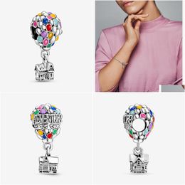 Charms Arrival 100% 925 Sterling Sier Colorf Enamel Balloons Charm Fit Original European Bracelet Fashion Jewellery Accessories Drop D Otwjl